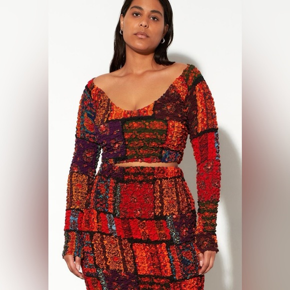 Mara Hoffman NWT Soma long sleeved cropped top size L & 2X available - Picture 1 of 7